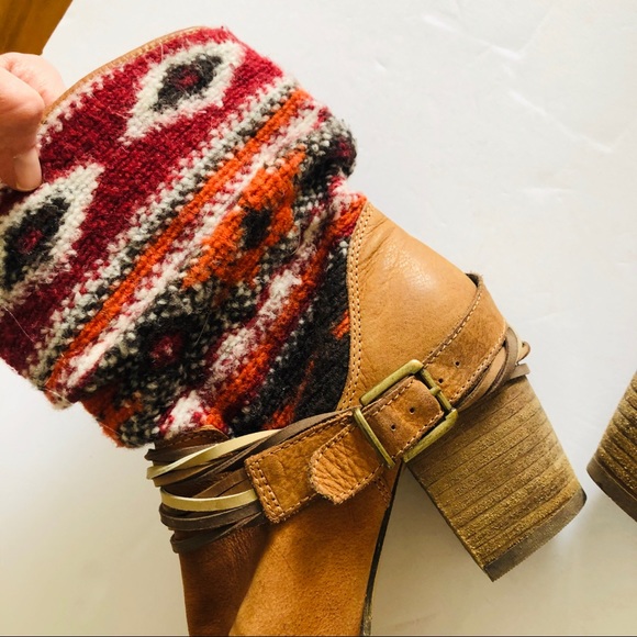 Leather & Knit Steve Madden Buckle Boots - Picture 10 of 13